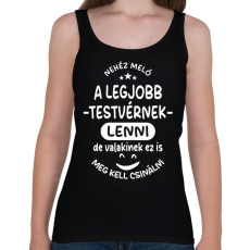 PRINTFASHION Nehéz meló a legjobb testvérnek lenni - Női atléta - Fekete