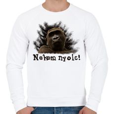 PRINTFASHION Nekem nyolc - Férfi pulóver - Fehér