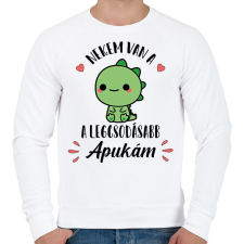 PRINTFASHION Nekem van a legcsodásabb apukám - Férfi pulóver - Fehér férfi pulóver, kardigán