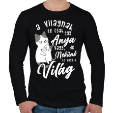 PRINTFASHION Nekünk te vagy a világ lght - Férfi hosszú ujjú póló - Fekete