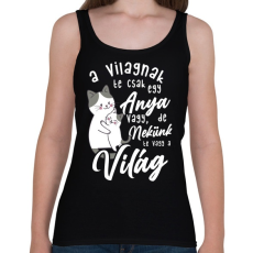 PRINTFASHION Nekünk te vagy a világ lght - Női atléta - Fekete