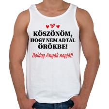 PRINTFASHION Nem adtál örökbe - Férfi atléta - Fehér atléta, trikó