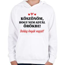 PRINTFASHION Nem adtál örökbe - Gyerek kapucnis pulóver - Fehér gyerek pulóver, kardigán