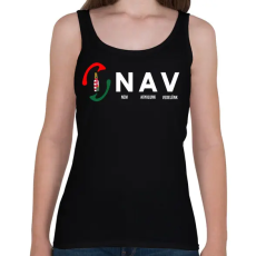 PRINTFASHION Nem agyalunk vedelünk - Női atléta - Fekete