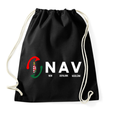 PRINTFASHION Nem agyalunk vedelünk - Sportzsák, Tornazsák - Fekete tornazsák