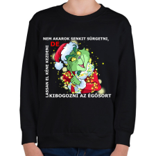PRINTFASHION Nem akarok senkit sürgetni, de - Gyerek pulóver - Fekete gyerek pulóver, kardigán
