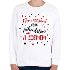 PRINTFASHION Nem alszom - Gyerek pulóver - Fehér gyerek pulóver, kardigán