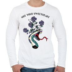 PRINTFASHION Nem az édesed - Férfi hosszú ujjú póló - Fehér