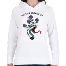 PRINTFASHION Nem az édesed - Női kapucnis pulóver - Fehér