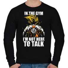 PRINTFASHION Nem beszélgetni jöttem! - Férfi pulóver - Fekete