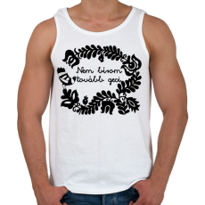 PRINTFASHION Nem bírom tovább geci - Férfi atléta - Fehér