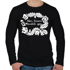 PRINTFASHION Nem bírom tovább geci - Férfi hosszú ujjú póló - Fekete férfi póló