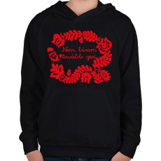 PRINTFASHION Nem bírom tovább geci - Gyerek kapucnis pulóver - Fekete