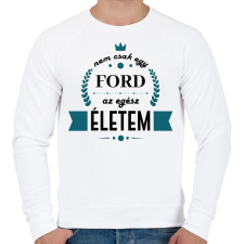 PRINTFASHION Nem csak egy Ford - Férfi pulóver - Fehér férfi pulóver, kardigán