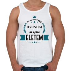 PRINTFASHION Nem csak egy Hyundai - Férfi atléta - Fehér