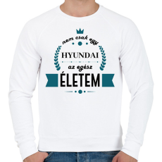 PRINTFASHION Nem csak egy Hyundai - Férfi pulóver - Fehér