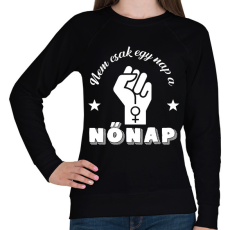 PRINTFASHION Nem csak egy nap - Női pulóver - Fekete