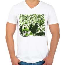 PRINTFASHION Nem dohányzom - Férfi V-nyakú póló - Fehér férfi póló