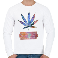 PRINTFASHION Nem elég vicces - Férfi pulóver - Fehér férfi pulóver, kardigán