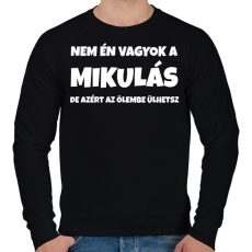 PRINTFASHION NEM ÉN VAGYOK A MIKULÁS - Férfi pulóver - Fekete