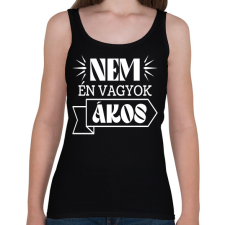 PRINTFASHION Nem én vagyok - Névvel (fehér) - Női atléta - Fekete női trikó