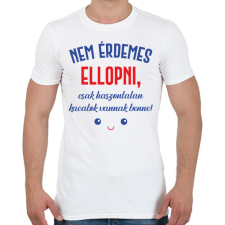 PRINTFASHION Nem érdemes ellopni - Táska minta - Férfi póló - Fehér férfi póló