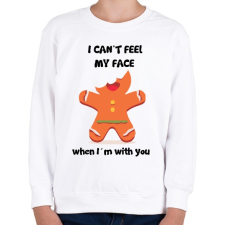 PRINTFASHION Nem érzem az arcom.. - Gyerek pulóver - Fehér gyerek pulóver, kardigán
