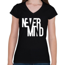 PRINTFASHION Nem fontos - Női V-nyakú póló - Fekete női póló