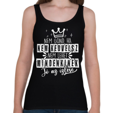 PRINTFASHION Nem gond ha nem kedvelsz - Női atléta - Fekete