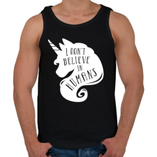 PRINTFASHION Nem hiszek az emberekben - Férfi atléta - Fekete atléta, trikó