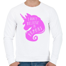 PRINTFASHION Nem hiszek az emberekben - Férfi pulóver - Fehér férfi pulóver, kardigán