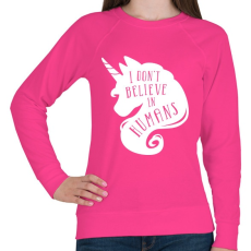 PRINTFASHION Nem hiszek az emberekben - Női pulóver - Fukszia