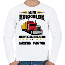 PRINTFASHION Nem horkolok - Kamion - Férfi pulóver - Fehér férfi pulóver, kardigán