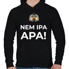 PRINTFASHION NEM IPA, APA - Férfi kapucnis pulóver - Fekete