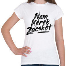 PRINTFASHION nem-kerek-zacskot-paint-black - Női póló - Fehér
