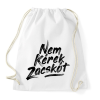 PRINTFASHION nem-kerek-zacskot-paint-black - Sportzsák, Tornazsák - Fehér