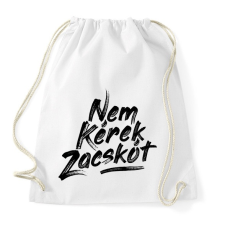 PRINTFASHION nem-kerek-zacskot-paint-black - Sportzsák, Tornazsák - Fehér tornazsák