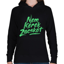 PRINTFASHION nem-kerek-zacskot-paint-mint - Női kapucnis pulóver - Fekete női pulóver, kardigán