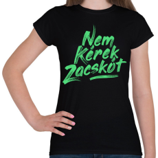 PRINTFASHION nem-kerek-zacskot-paint-mint - Női póló - Fekete