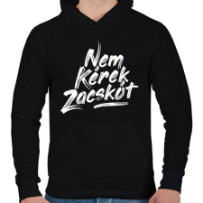 PRINTFASHION nem-kerek-zacskot-paint-white - Férfi kapucnis pulóver - Fekete férfi pulóver, kardigán