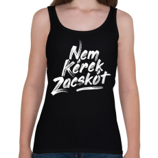 PRINTFASHION nem-kerek-zacskot-paint-white - Női atléta - Fekete