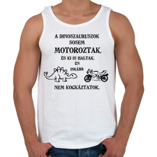 PRINTFASHION nem kockáztatok - Férfi atléta - Fehér atléta, trikó