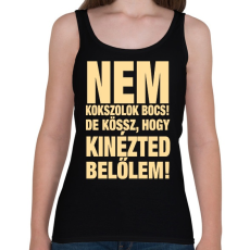 PRINTFASHION Nem kokszolok, de kössz! - Női atléta - Fekete