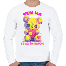 PRINTFASHION Nem Ma - Férfi pulóver - Fehér