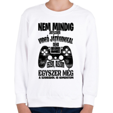 PRINTFASHION Nem mindig játszom videó játékokkal... - Gyerek pulóver - Fehér gyerek pulóver, kardigán