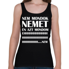 PRINTFASHION Nem mondok nemet - Női atléta - Fekete