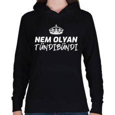 PRINTFASHION NEM OLYAN TÜNDIBÜNDI - Női kapucnis pulóver - Fekete