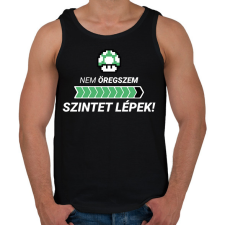 PRINTFASHION Nem öregszem! Szintet lépek! - Férfi atléta - Fekete atléta, trikó