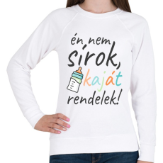 PRINTFASHION Nem sírok - Női pulóver - Fehér