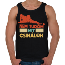 PRINTFASHION Nem tudom - Biliárd - Férfi atléta - Fekete atléta, trikó